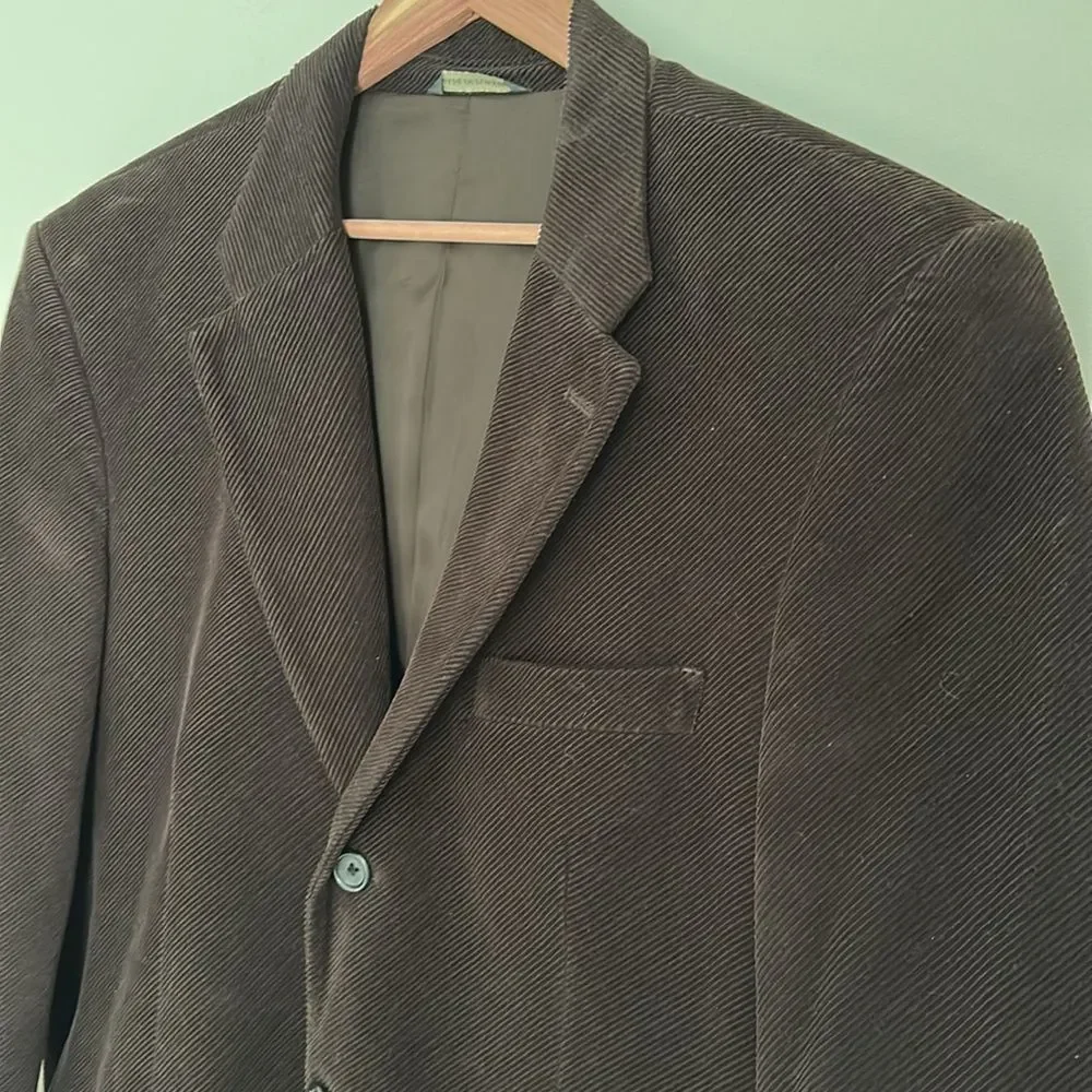 Vintage Banana Republic Corduroy Blazer 44S Brown Made in Turkey Ivy Preppy Y2K